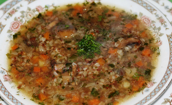 суп с гречневой крупой