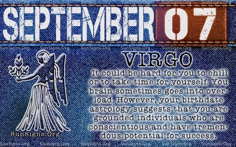 september 7 virgo birthday calendar